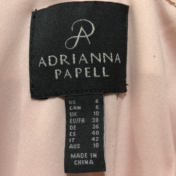 Adrianna Papell. Off-shoulder. Soft Rose pink. Size 6. Like new - Picture 7 of 9